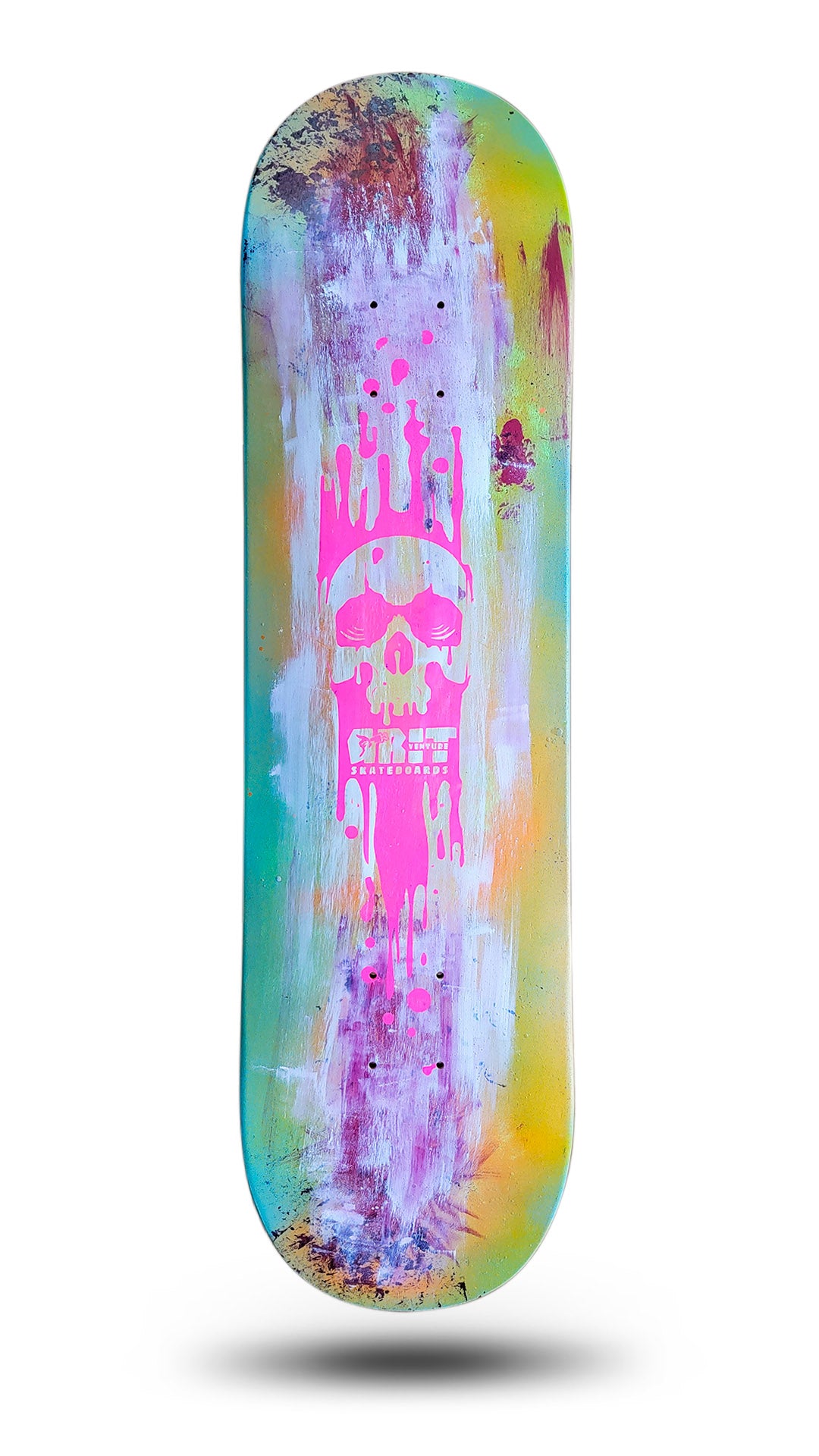 GRITventure 8.125" Skateboard Deck Melting Skull #2