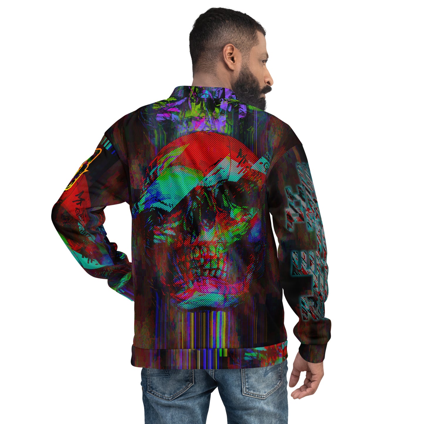 GRITventure Glitch out 8bit Unisex Bomber Jacket