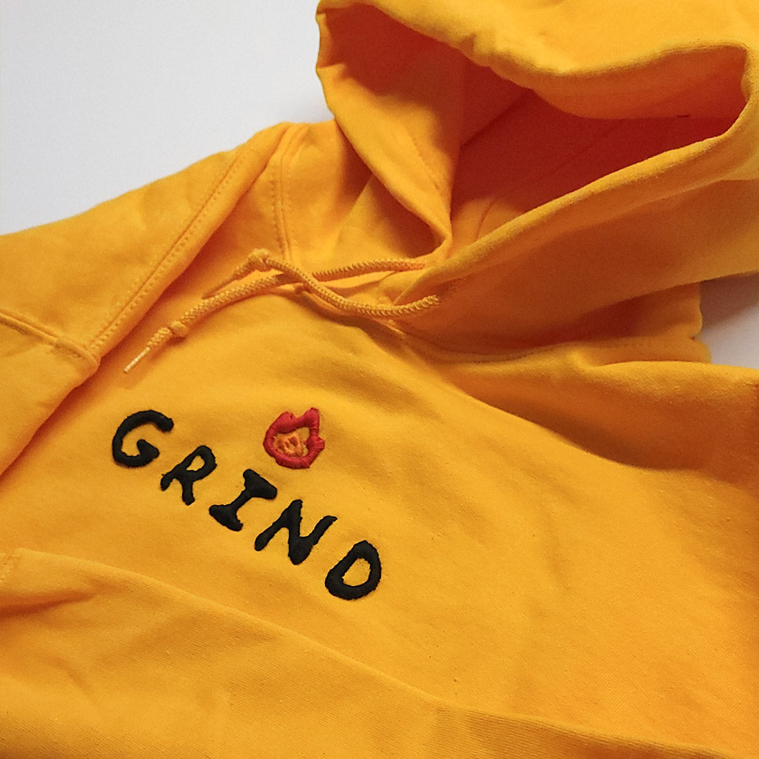 GRIND Hoodie hand embroidery