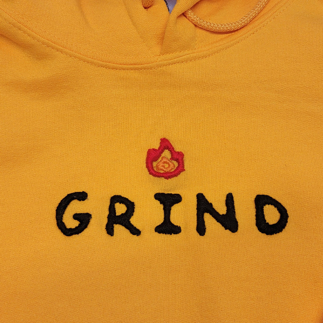 GRIND Hoodie hand embroidery