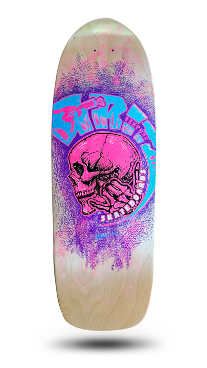 GRITventure Skullrider Chaos Old school skateboard deck 9 1/5 in
