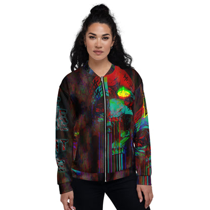 GRITventure Glitch out 8bit Unisex Bomber Jacket